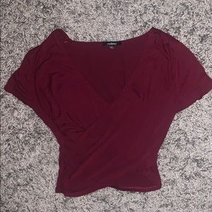 Maroon Crop Top